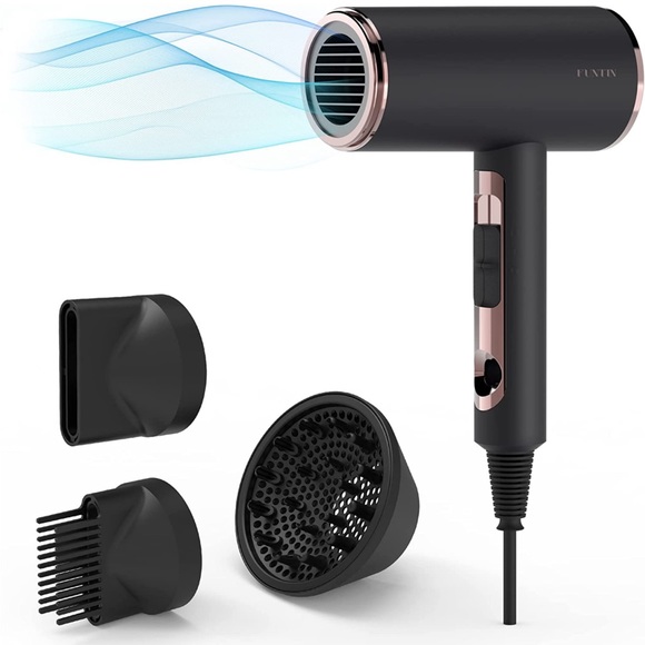 Hair Hair Dryer Blow Dryer With Diffuser Brush Comb Thick Curly Hair
